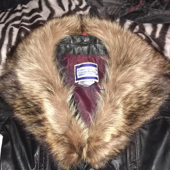 LEATHER TRENCH COAT WITH BELT & POCKETS, REAL FUR - Picture 3 of 6